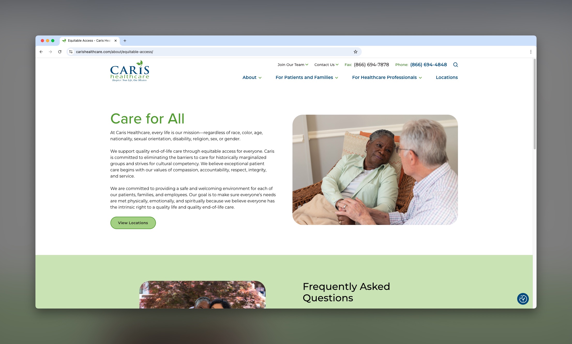 Caris Healthcare Care For All Screenshot